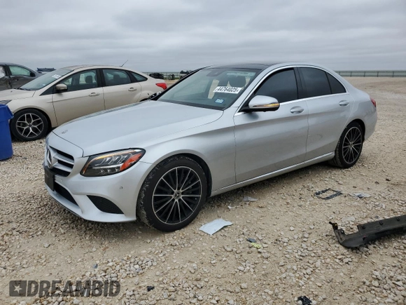 2021 Mercedes-Benz C 300 with VIN W1KWF8DB5MR609837, listed as a Copart auction lot 44764025 with 73,029 mi miles and Salvage Title. Bid and sale history available at carsss.com. Image 1.