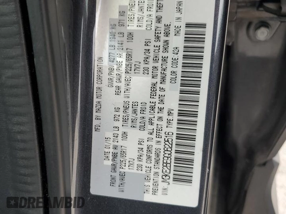 2016 Mazda CX-5 Sport with VIN JM3KE2BE9G0622516, listed as a Copart auction lot 43764875 with 174,701 mi miles and Salvage Title. Bid and sale history available at carsss.com. Image 14.