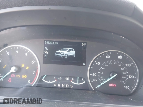 2020 Ford EcoSport SE with VIN MAJ3S2GE1LC335572, listed as a IAAI auction lot 41994963 with 54,530 mi miles and . Bid and sale history available at DreamBid. Image 7.