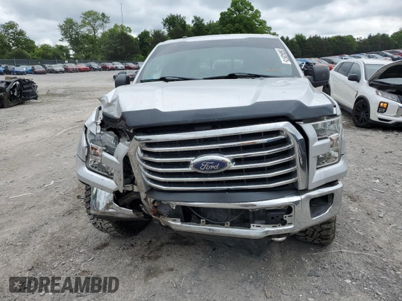 2016 Ford F-150 XLT with VIN 1FTEW1EF7GFD16686, listed as a Copart auction lot 56043975 with 105,709 mi miles and Salvage title. Bid and sale history available at DreamBid. Image 5.