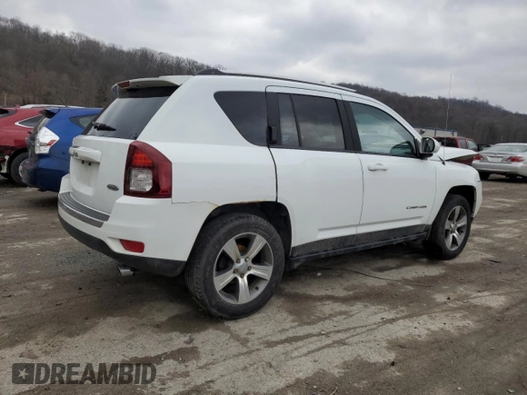 2017 Jeep Compass High Altitude with VIN 1C4NJDEBXHD103273, listed as a Copart auction lot 44627835 with 103,887 mi miles and Salvage Title. Bid and sale history available at DreamBid. Image 3.