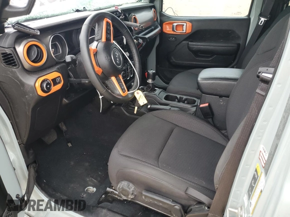 2023 Jeep Wrangler Willys with VIN 1C4HJXDN6PW664826, listed as a Copart auction lot 43116525 with 20,004 mi miles and Salvage Title. Bid and sale history available at DreamBid. Image 7.