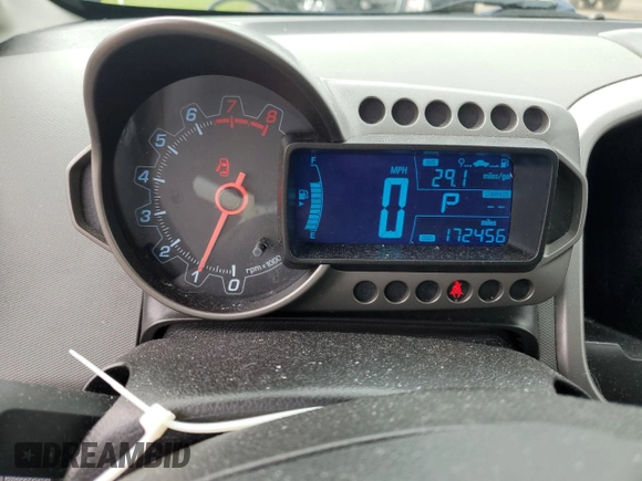 2014 Chevrolet Sonic LT with VIN 1G1JC6SB1E4241720, listed as a Copart auction lot 53123875 with 172,456 mi miles and Salvage Title. Bid and sale history available at carsss.com. Image 9.