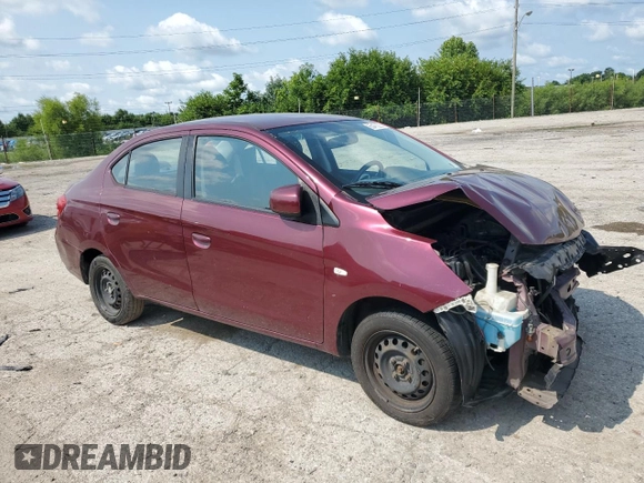 2017 Mitsubishi Mirage ES with VIN ML32F3FJ6HHF14592, listed as a Copart auction lot 65472224 with 130,216 mi miles and Salvage title. Bid and sale history available at DreamBid. Image 4.