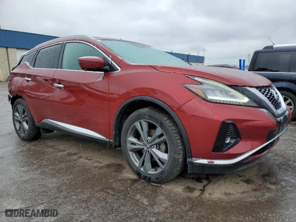 2020 Nissan Murano Platinum with VIN 5N1AZ2DS8LN105728, listed as a Copart auction lot 43733165 with 67,278 mi miles and Salvage Title. Bid and sale history available at carsss.com. Image 4.