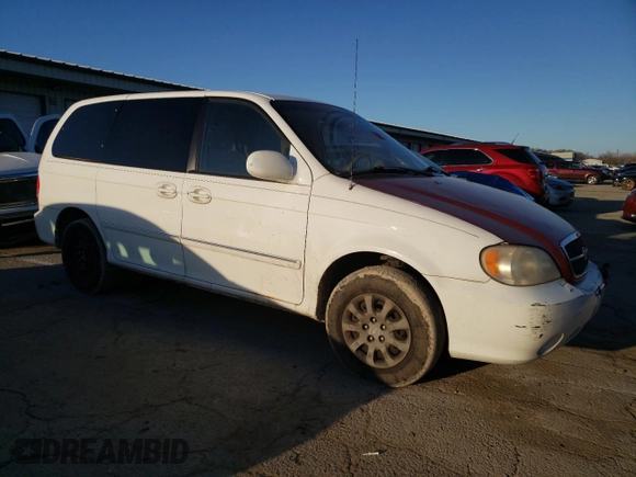 2005 Kia Sedona LX with VIN KNDUP132456702004, listed as a Copart auction lot 46514105 with 157,214 mi miles and Salvage Title. Bid and sale history available at carsss.com. Image 4.