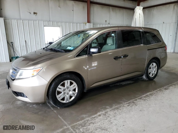 2013 Honda Odyssey LX with VIN 5FNRL5H27DB076212, listed as a Copart auction lot 52856615 with 123,096 mi miles and Salvage Title. Bid and sale history available at carsss.com. Image 1.