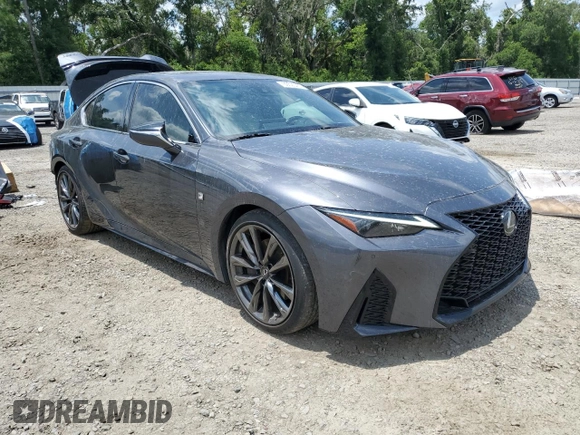 2022 Lexus IS 350 F Sport with VIN JTHGZ1B25N5052497, listed as a Copart auction lot 59523435 with 72,185 mi miles and Salvage title. Bid and sale history available at DreamBid. Image 4.