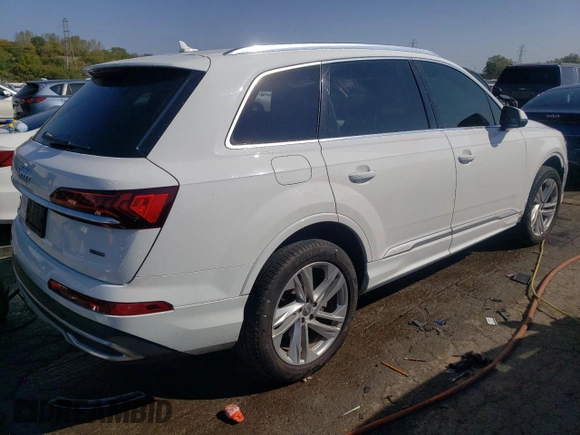 2020 Audi Q7 Premium with VIN WA1AJAF76LD011359, listed as a Copart auction lot 71723414 with 158,622 mi miles and Salvage Title. Bid and sale history available at carsss.com. Image 3.