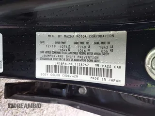 2020 Mazda 3 z VIN JM1BPALM1L1158967, wystawiony jako IAAI lot #42196832 z przebiegiem 43 519 mil mil oraz . Historia ofert i sprzedaży dostępna na DreamBid. Obrazek 9.