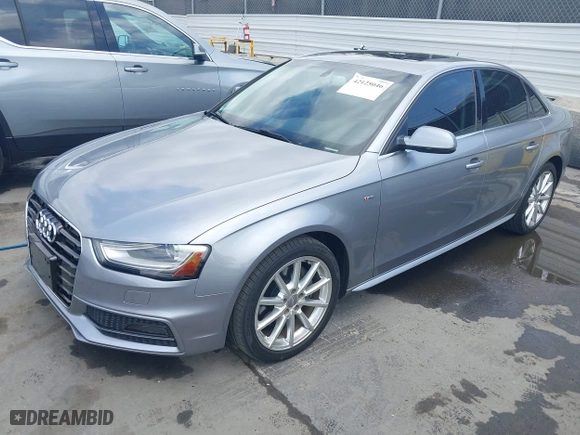 2016 Audi A4 Premium with VIN WAUBFAFLXGN004596, listed as a IAAI auction lot 42125046 with 106,205 mi miles. Bid and sale history available at carsss.com. Image 2.