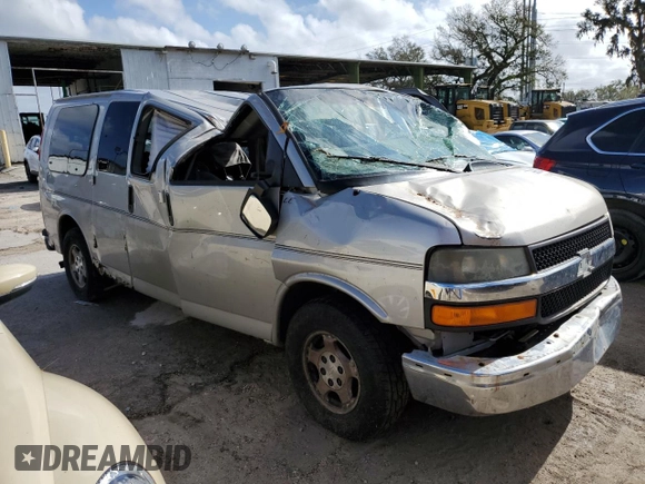 2005 Chevrolet Express Cargo Van YF7 Upfitter with VIN 1GBFG15T351241152, listed as a Copart auction lot 77996504 with 0 mi miles and Salvage Title. Bid and sale history available at carsss.com. Image 4.