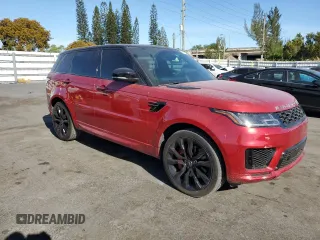 2021 Land Rover Range Rover Sport HST with VIN SALWS2RU6MA758617, listed as a Copart auction lot 48949255 with 58,770 mi miles and Non Repairable. Bid and sale history available at carsss.com. Image 4.