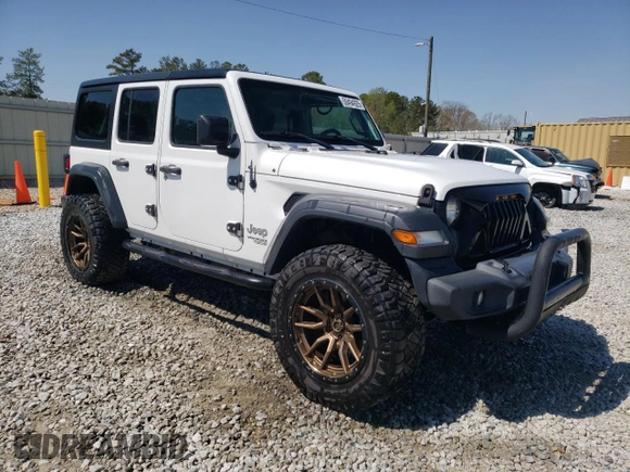 2018 Jeep Wrangler Unlimited Sport with VIN 1C4HJXDN1JW289418, listed as a Copart auction lot 50494925 with 85,408 mi miles and Salvage title. Bid and sale history available at DreamBid. Image 4.