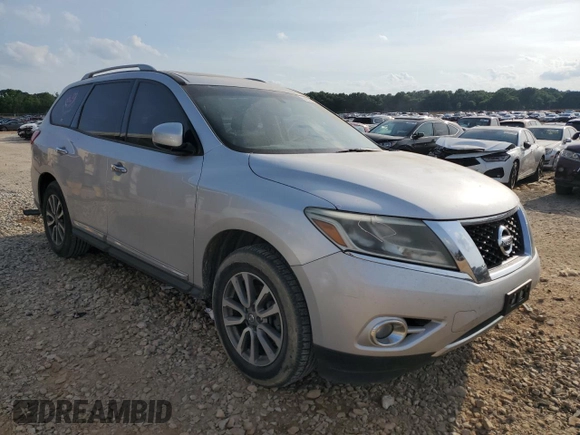 2013 Nissan Pathfinder SV with VIN 5N1AR2MN6DC680563, listed as a Copart auction lot 54329765 with 156,509 mi miles and Salvage title. Bid and sale history available at DreamBid. Image 4.