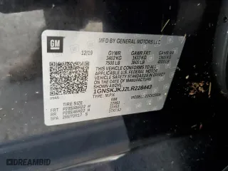 2020 Chevrolet Suburban Premier with VIN 1GNSKJKJ2LR228443, listed as a Copart auction lot 74923704 with 0 mi miles and Non Repairable. Bid and sale history available at carsss.com. Image 14.