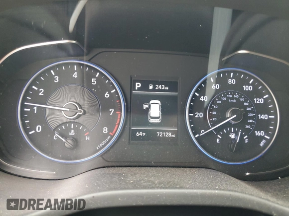 2020 Hyundai Palisade SEL with VIN KM8R2DHE5LU050880, listed as a Copart auction lot 59741845 with 72,128 mi miles and Salvage title. Bid and sale history available at DreamBid. Image 9.