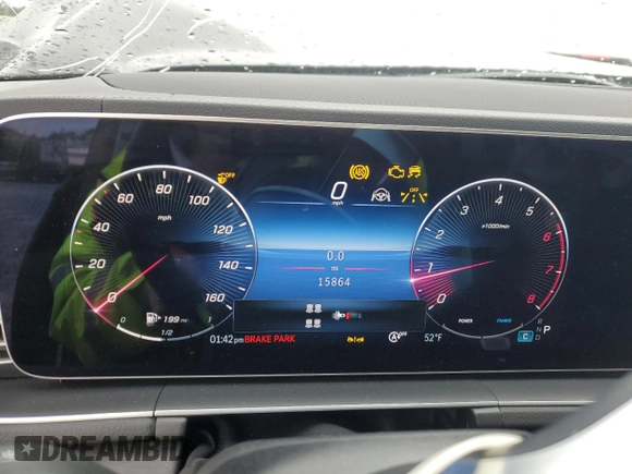 2024 Mercedes-Benz GLS 450 with VIN 4JGFF5KEXRB145672, listed as a Copart auction lot 46038015 with 15,864 mi miles and Salvage Title. Bid and sale history available at DreamBid. Image 9.