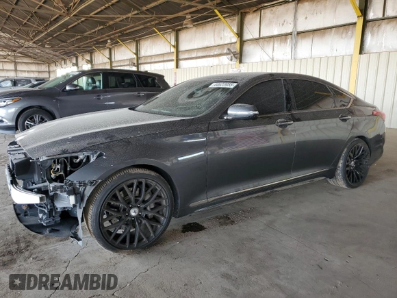 2019 Genesis G80 3.8L with VIN KMTFN4JE2KU321466, listed as a Copart auction lot 44622055 with 94,026 mi miles and Salvage title. Bid and sale history available at DreamBid. Image 1.