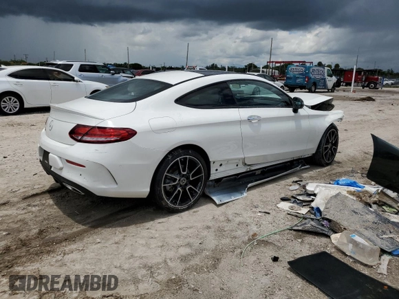2021 Mercedes-Benz C 300 z VIN W1KWJ8DB2MG095181, wystawiony jako Copart lot #62876523 z przebiegiem 13 463 mil mil oraz Szkoda całkowita • Salvage title. Historia ofert i sprzedaży dostępna na DreamBid. Obrazek 3.