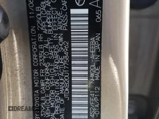 2007 Toyota Prius with VIN JTDKB20U177584962, listed as a Copart auction lot 54745635 with 136,287 mi miles and Salvage Title. Bid and sale history available at DreamBid. Image 12.
