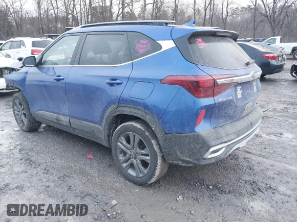 2021 Kia Seltos S with VIN KNDEU2AA5M7045302, listed as a IAAI auction lot 41221708 with 72,592 mi miles and . Bid and sale history available at DreamBid. Image 3.