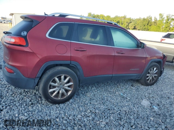 2016 Jeep Cherokee Limited with VIN 1C4PJMDB8GW151402, listed as a Copart auction lot 53093455 with 132,587 mi miles and Salvage Title. Bid and sale history available at DreamBid. Image 3.
