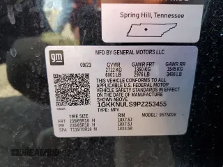 2023 GMC Acadia SLT with VIN 1GKKNULS9PZ253455, listed as a Copart auction lot 49116085 with 53,346 mi miles and Salvage title. Bid and sale history available at DreamBid. Image 15.