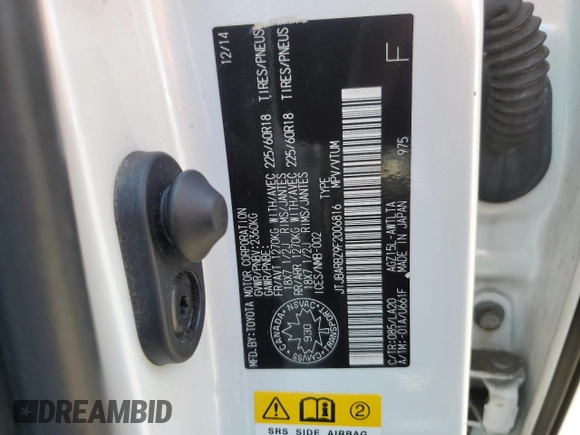 2015 Lexus NX 200t with VIN JTJBARBZ9F2006816, listed as a Copart auction lot 62601515 with 152,144 mi miles and Clean title. Bid and sale history available at DreamBid. Image 13.