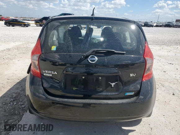 2014 Nissan Note S Plus with VIN 3N1CE2CP0EL356724, listed as a Copart auction lot 63025495 with Not provided miles and Salvage title. Bid and sale history available at DreamBid. Image 6.