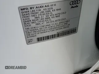 2012 Audi Q7 Prestige с VIN WA1VMAFEXCD007970, выставлен на аукционе Copart как лот 56391785 с пробегом 169 643 миль миль и Списание • Salvage title. История ставок и продаж доступна на DreamBid. Изображение 13.