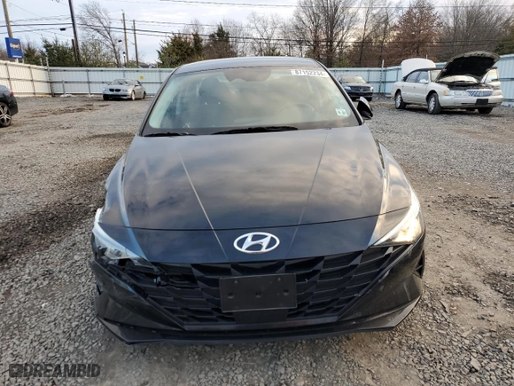 2022 Hyundai Elantra SEL with VIN 5NPLS4AG4NH083856, listed as a Copart auction lot 87152234 with 16,662 mi miles and Salvage Title. Bid and sale history available at carsss.com. Image 5.