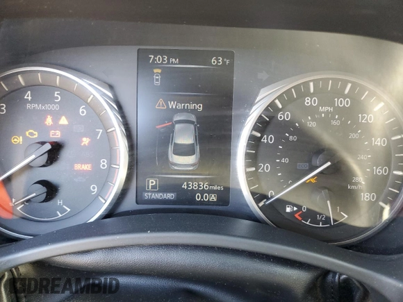2019 Infiniti Q50 3.0t LUXE with VIN JN1EV7ARXKM555808, listed as a Copart auction lot 53488325 with 43,836 mi miles and Salvage Title. Bid and sale history available at carsss.com. Image 9.