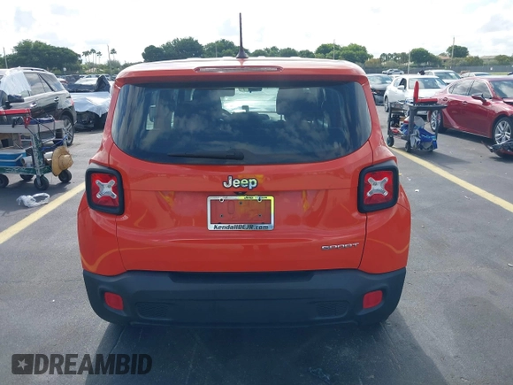 2017 Jeep Renegade Sport with VIN ZACCJAAB6HPF88556, listed as a IAAI auction lot 42687364 with 87,120 mi miles and . Bid and sale history available at DreamBid. Image 16.