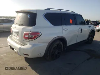 2017 Nissan Armada Platinum with VIN JN8AY2NE8H9703063, listed as a Copart auction lot 61632304 with Not Provided miles and Salvage Title. Bid and sale history available at carsss.com. Image 3.