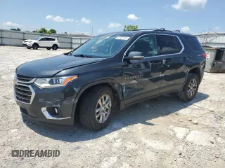 2018 Chevrolet Traverse LT Cloth z VIN 1GNERGKW3JJ179997, wystawiony jako Copart lot #62307155 z przebiegiem 128 053 mil mil oraz Szkoda całkowita • Salvage title. Historia ofert i sprzedaży dostępna na DreamBid. Obrazek 1.