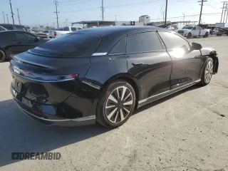 2023 Lucid Air Pure with VIN 50EA1PFA7PA007912, listed as a Copart auction lot 51838045 with 16,661 mi miles and Salvage Title. Bid and sale history available at carsss.com. Image 3.
