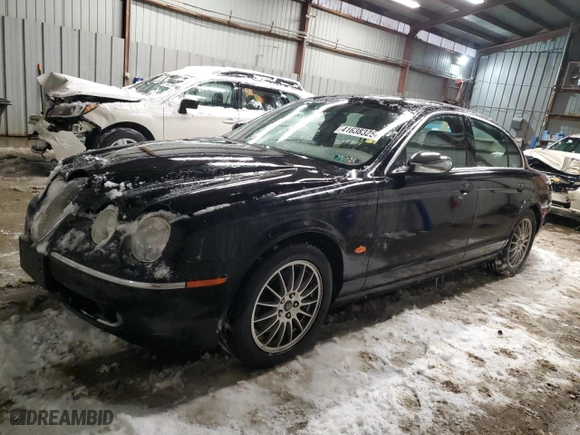 2007 Jaguar S-Type 3.0 with VIN SAJWA01A87FN74742, listed as a Copart auction lot 41638325 with 96,393 mi miles and Salvage Title. Bid and sale history available at carsss.com. Image 1.