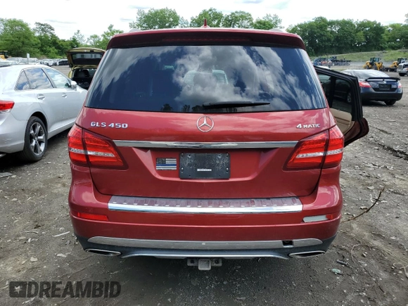 2017 Mercedes-Benz GLS 450 with VIN 4JGDF6EEXHA811409, listed as a Copart auction lot 55919534 with 80,632 mi miles and . Bid and sale history available at DreamBid. Image 6.