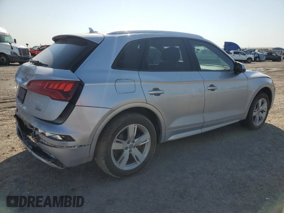 2018 Audi Q5 Premium with VIN WA1ANAFY9J2015010, listed as a Copart auction lot 52415665 with 103,420 mi miles and Salvage Title. Bid and sale history available at carsss.com. Image 3.