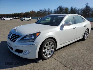2013 Hyundai Equus Signature with VIN KMHGH4JH2DU071858, listed as a Copart auction lot 52321715 with 46,853 mi miles and Clean Title. Bid and sale history available at DreamBid. Image 1.