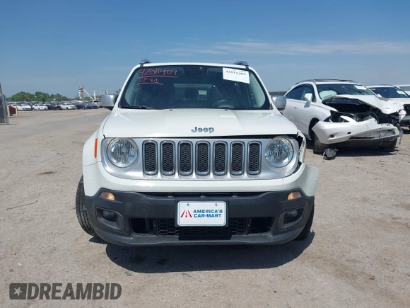 2015 Jeep Renegade Limited with VIN ZACCJADT0FPB52838, listed as a IAAI auction lot 42011409 with 97,376 mi miles and . Bid and sale history available at DreamBid. Image 12.