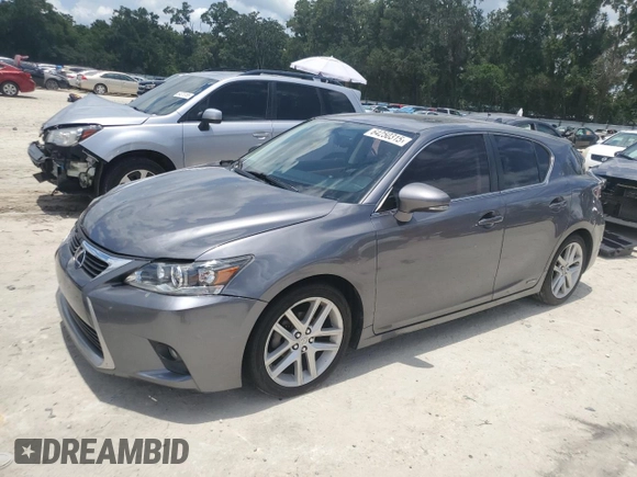 2015 Lexus CT 200h with VIN JTHKD5BH9F2218043, listed as a Copart auction lot 64250315 with 120,001 mi miles and Salvage title. Bid and sale history available at DreamBid. Image 1.