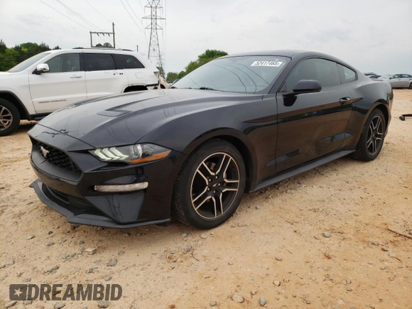 2019 Ford Mustang EcoBoost with VIN 1FA6P8TH2K5204011, listed as a Copart auction lot 52417465 with 61,021 mi miles and Salvage Title. Bid and sale history available at carsss.com. Image 1.