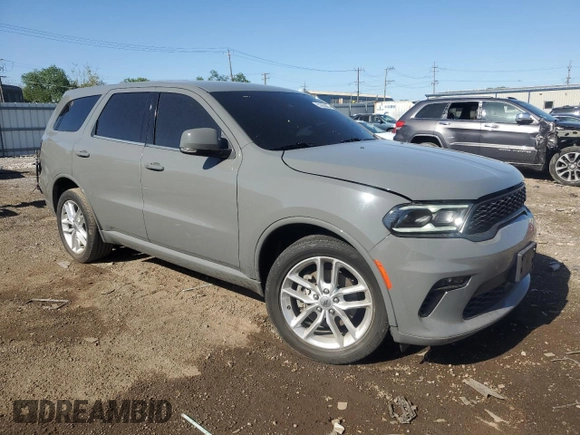 2022 Dodge Durango GT Plus with VIN 1C4RDJDG6NC104510, listed as a Copart auction lot 57055685 with 82,582 mi miles and Salvage title. Bid and sale history available at DreamBid. Image 4.