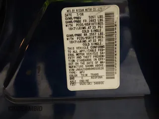 2006 Nissan Murano SL z VIN JN8AZ08W66W550526, wystawiony jako IAAI lot #42308057 z przebiegiem 87 638 mil mil oraz . Historia ofert i sprzedaży dostępna na DreamBid. Obrazek 9.