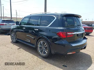 2019 Infiniti QX80 LUXE with VIN JN8AZ2NE2K9229471, listed as a IAAI auction lot 41927848 with Not Provided miles. Bid and sale history available at carsss.com. Image 3.
