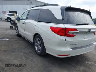 2018 Honda Odyssey EX-L with VIN 5FNRL6H77JB047919, listed as a IAAI auction lot 42112505 with 108,706 mi miles and . Bid and sale history available at DreamBid. Image 3.