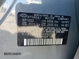 2023 Hyundai Sonata SEL z VIN KMHL14JA3PA272017, wystawiony jako Copart lot #46480155 z przebiegiem 84 460 mil mil oraz Szkody całkowita. Historia ofert i sprzedaży dostępna na DreamBid. Obrazek 15.