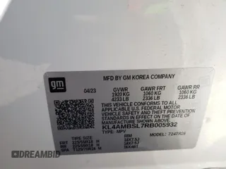 2024 Buick Encore GX Preferred с VIN KL4AMBSL7RB005932, выставлен на аукционе Copart как лот 60236245 с пробегом 11 141 миль миль и Списание • Salvage title. История ставок и продаж доступна на DreamBid. Изображение 13.